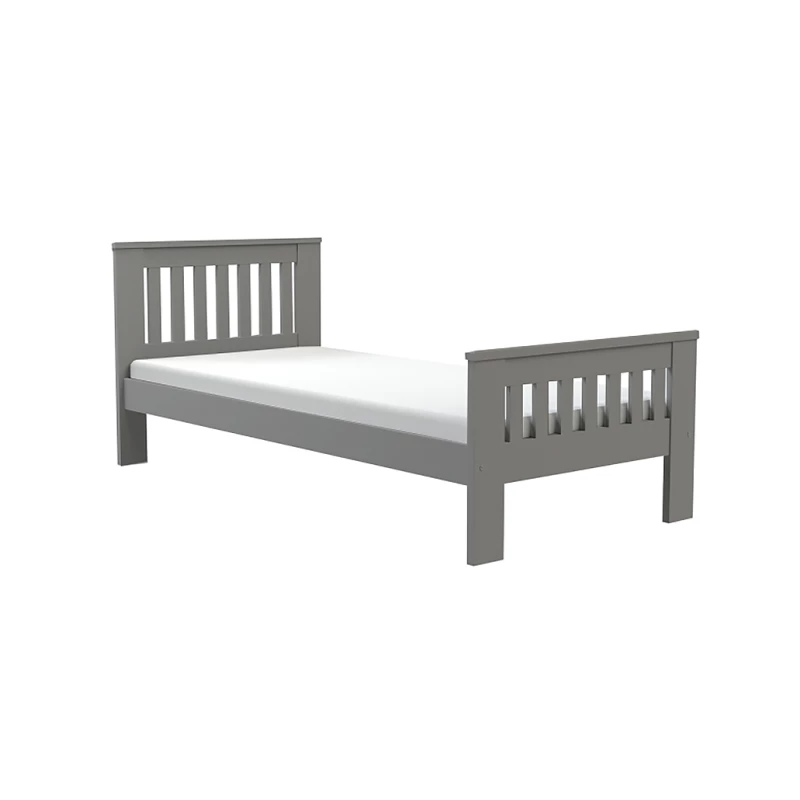 Jednolůžková dřevěná postel 90x200 MEBANE - antracit