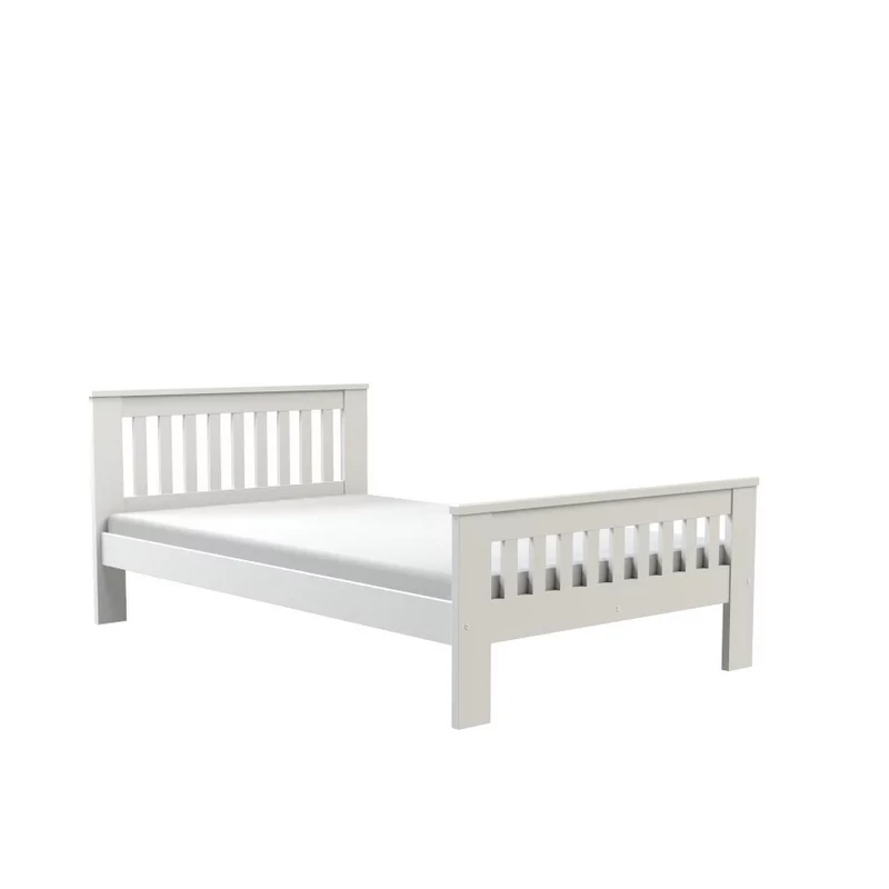 Jednolůžková dřevěná postel 120x200 MEBANE - bílá borovice