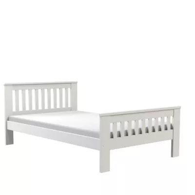 Jednolůžková dřevěná postel 120x200 MEBANE - bílá borovice