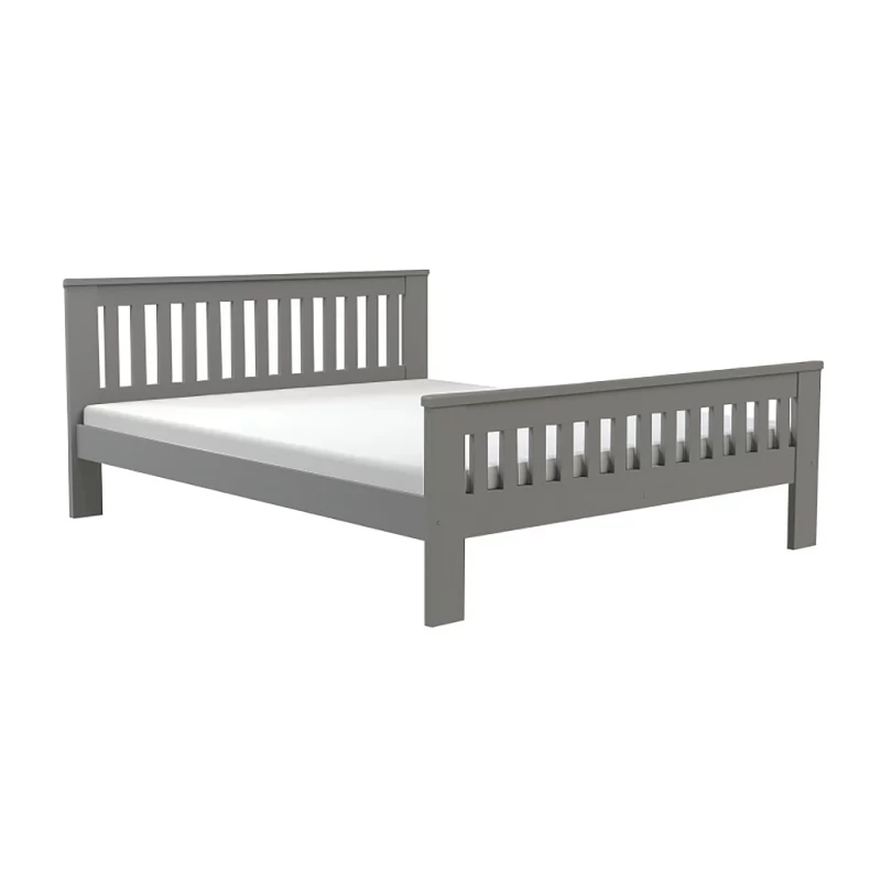 Manželská dřevěná postel 160x200 MEBANE - antracit