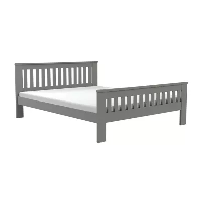 Manželská dřevěná postel 160x200 MEBANE - antracit