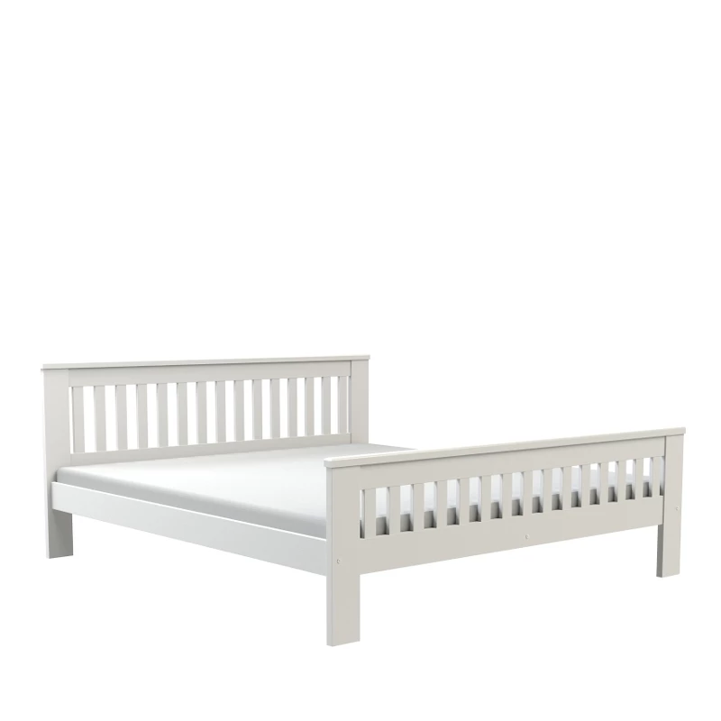 Manželská dřevěná postel 180x200 MEBANE - bílá borovice