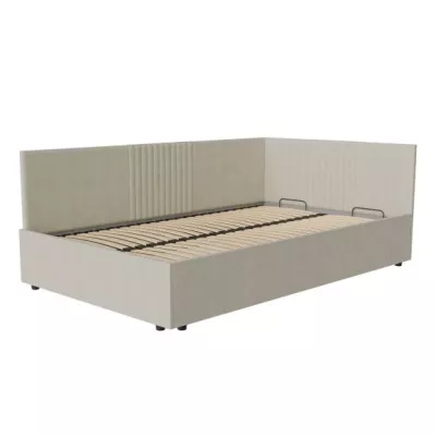 Jednolůžková čalouněná postel 120x200 LEXINGTON - béžová