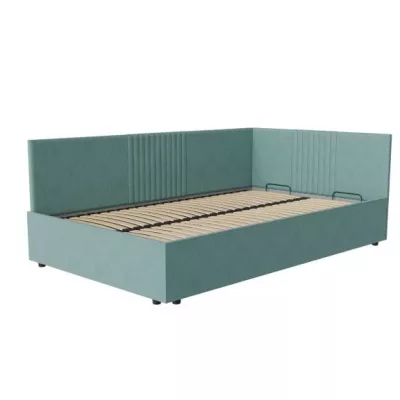Jednolůžková čalouněná postel 120x200 LEXINGTON - tyrkysová