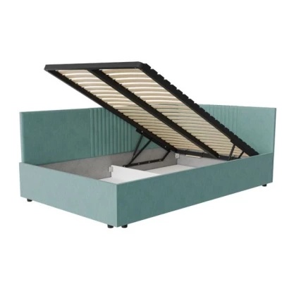 Jednolůžková čalouněná postel 120x200 LEXINGTON - tyrkysová