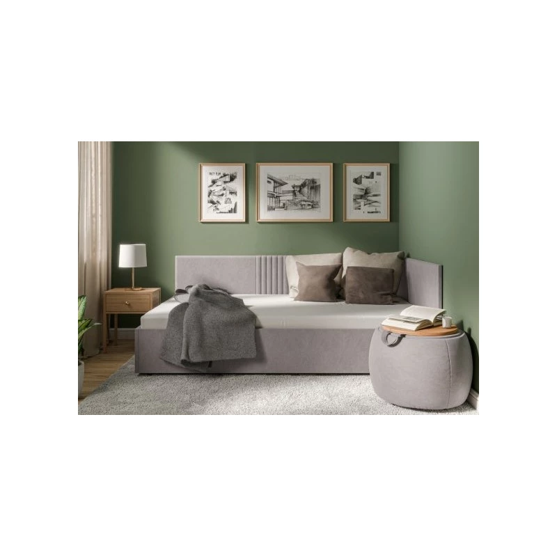 Jednolůžková čalouněná postel 120x200 LEXINGTON - šedá