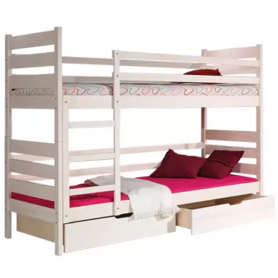 Dvoupatrová postel 80x190 MARIONE - borovice bílá