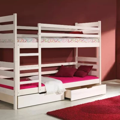 Dvoupatrová postel 80x190 MARIONE - borovice bílá