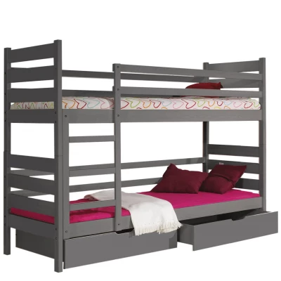 Dvoupatrová postel 80x190 MARIONE - antracit