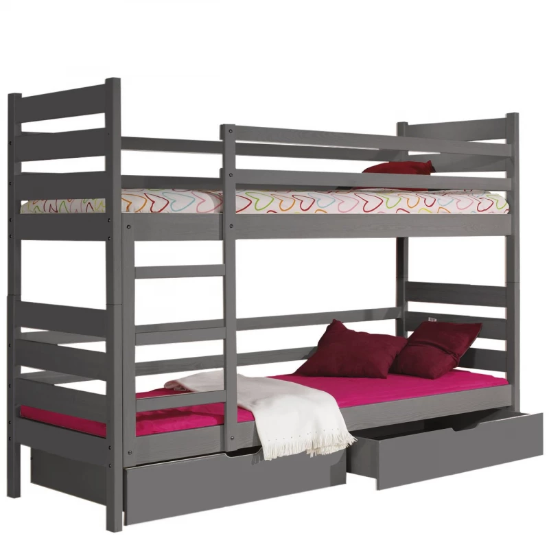 Dvoupatrová postel 80x190 MARIONE - antracit