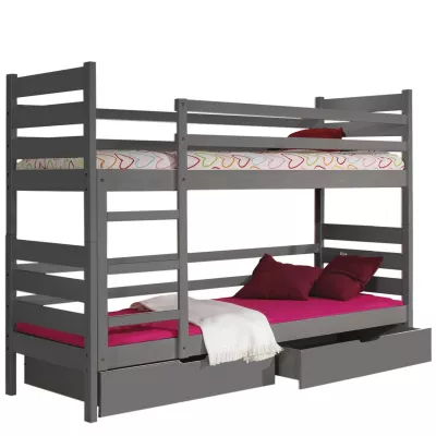 Dvoupatrová postel 80x190 MARIONE - antracit