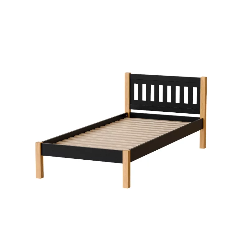 Jednolůžková postel 90x200 MAXTON - dub / černá