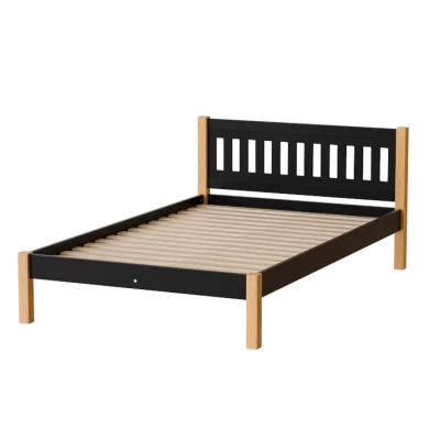 Jednolůžková postel 120x200 MAXTON - dub / černá
