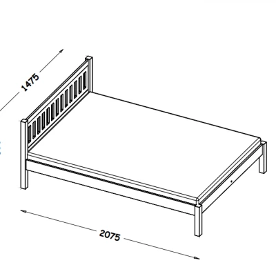 Manželská postel 140x200 MAXTON - dub / bílá