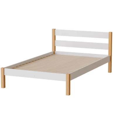 Jednolůžková postel 120x200 MONROA - dub / bílá