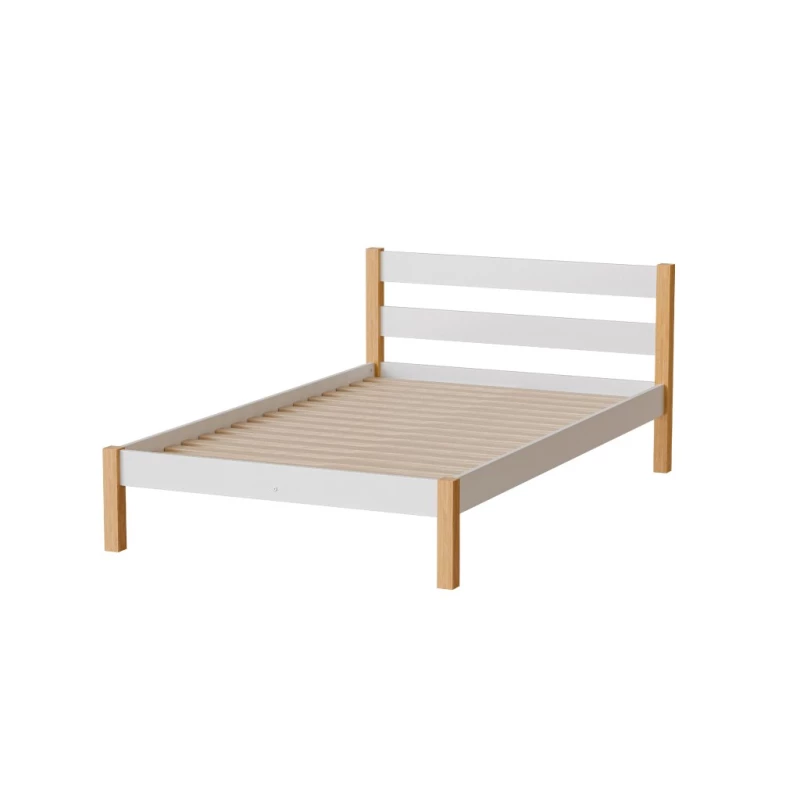 Jednolůžková postel 120x200 MONROA - dub / bílá