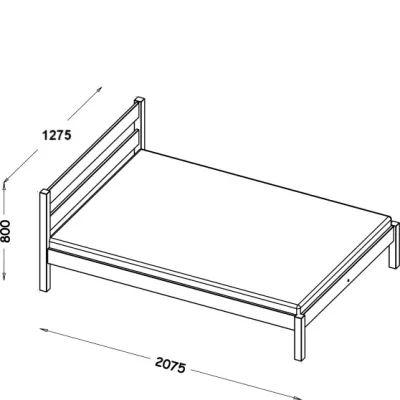 Jednolůžková postel 120x200 MONROA - dub / černá