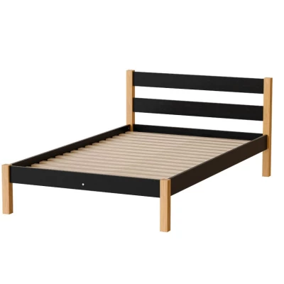 Jednolůžková postel 120x200 MONROA - dub / černá