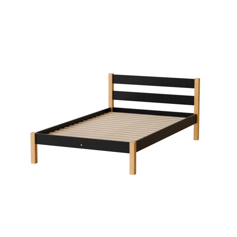 Jednolůžková postel 120x200 MONROA - dub / černá