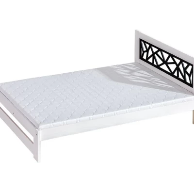 Masivní manželská postel 160x200 HENDERSON - bílá borovice