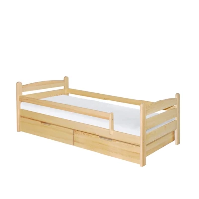 Jednolůžková postel 90x200 GASTON se šuplíky - borovice