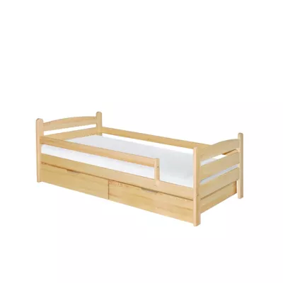 Jednolůžková postel 90x200 GASTON se šuplíky - borovice