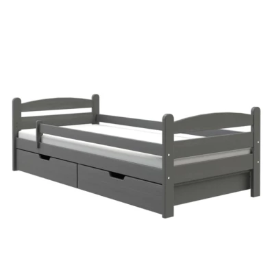 Jednolůžková postel 90x200 GASTON se šuplíky - antracit