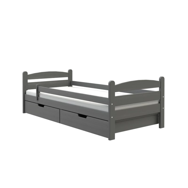 Jednolůžková postel 90x200 GASTON se šuplíky - antracit