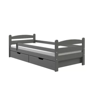 Jednolůžková postel 90x200 GASTON se šuplíky - antracit