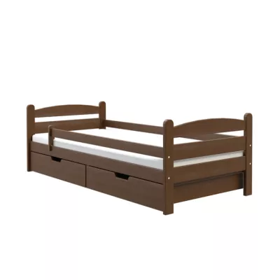 Jednolůžková postel 90x200 GASTON se šuplíky - hnědá