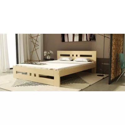 Manželská postel 140x200 FOZEST - borovice