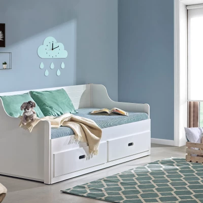 Rozkládací dětská postel 80x200 ETOKA - bílá borovice