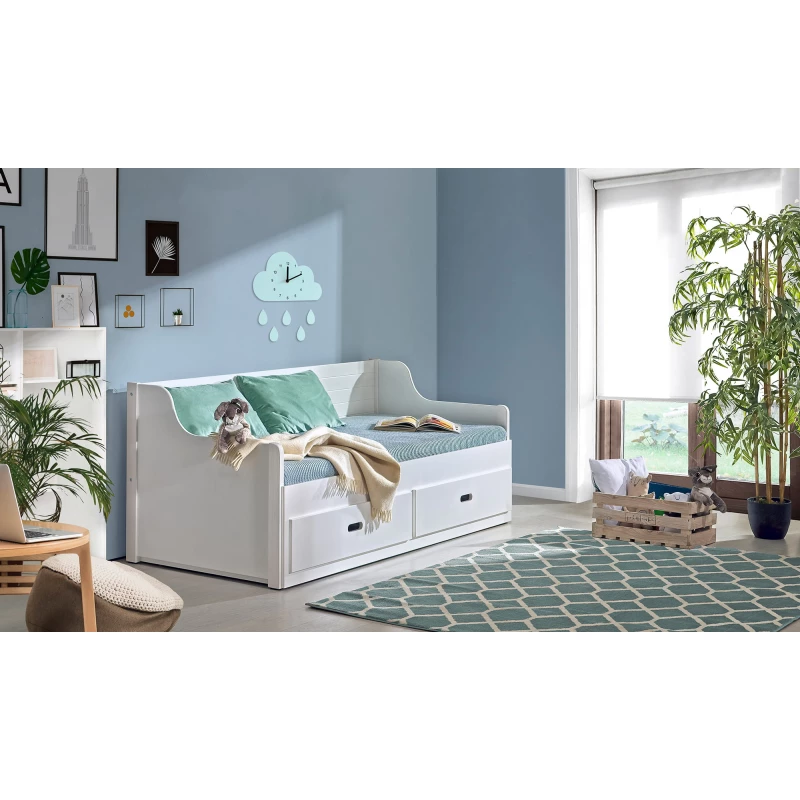 Rozkládací dětská postel 80x200 ETOKA - bílá borovice