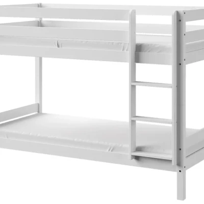 Dětská patrová postel 90x190 ELONDA - bílá borovice