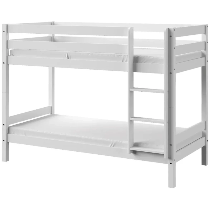 Dětská patrová postel 90x190 ELONDA - bílá borovice