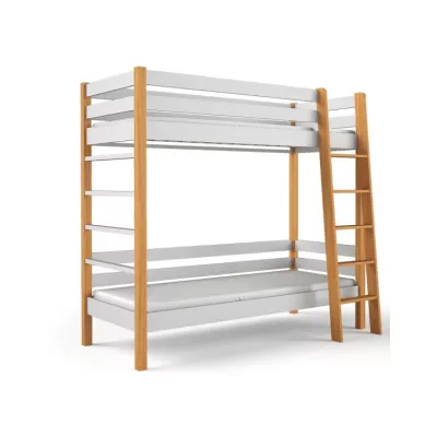 Patrová postel pro děti 90x190 CORNA - dub / bílá