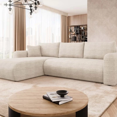 Rozkládací sedačka s úložným prostorem MANASSAS - světlá béžová 2