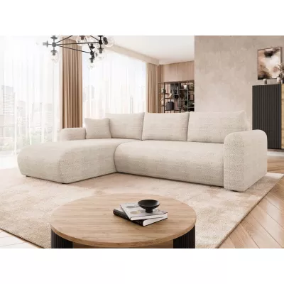 Rozkládací sedačka s úložným prostorem MANASSAS - světlá béžová 2