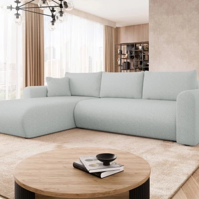 Rozkládací sedačka s úložným prostorem MANASSAS - světlá šedá