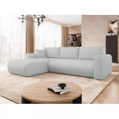 Rozkládací sedačka s úložným prostorem MANASSAS - světlá šedá