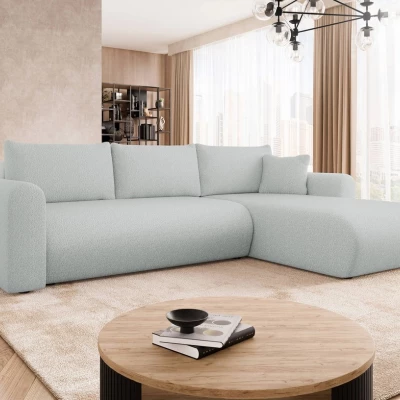 Rozkládací sedačka s úložným prostorem MANASSAS - světlá šedá