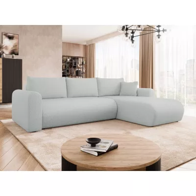 Rozkládací sedačka s úložným prostorem MANASSAS - světlá šedá