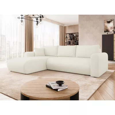 Rozkládací sedačka s úložným prostorem MANASSAS - bílá