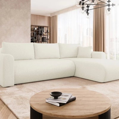 Rozkládací sedačka s úložným prostorem MANASSAS - bílá