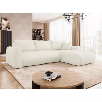 Rozkládací sedačka s úložným prostorem MANASSAS - bílá