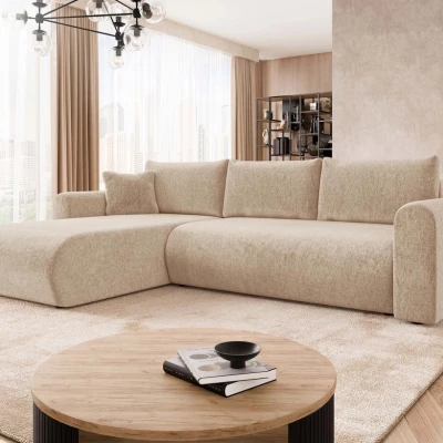 Rozkládací sedačka s úložným prostorem MANASSAS - světlá béžová 1