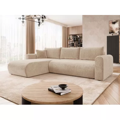 Rozkládací sedačka s úložným prostorem MANASSAS - světlá béžová 1