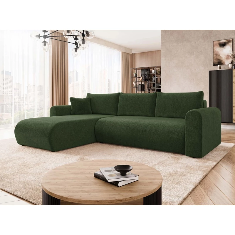 Rozkládací sedačka s úložným prostorem MANASSAS - zelená 2