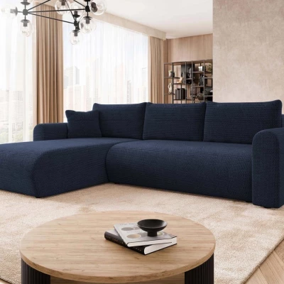 Rozkládací sedačka s úložným prostorem MANASSAS - tmavá modrá 2