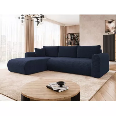 Rozkládací sedačka s úložným prostorem MANASSAS - tmavá modrá 2